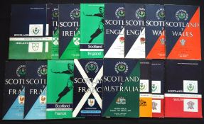 Some 1955-70 Scotland Home Rugby Programmes (18): v Ireland (4), England (3), Wales (5), France (4),