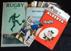 1960s-1980s US and N American Rugby Ephemera (Qty): To inc 10 Rugby USA magazines, v interesting ‘