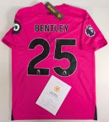 2024-25 Wolverhampton Wanderers FC Home Pro Dan Bentley Goalkeepers Signed Replica Football Shirt,