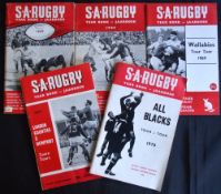 1965-73 S African Rugby Yearbook (5): The slim red and white publications usually featuring tours in