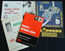 1974 British and I Lions in SA Rugby Programmes (3): v Natal, OFS, and the scarcer Rhodesia and SW