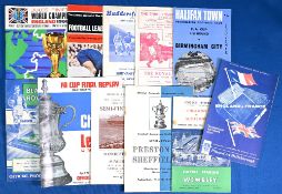 Selection of programmes 1955 United Kingdom v Europe (Irish FA 75th Anniversary), N.I. homes v