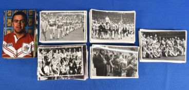 Over 200 Wigan Rugby League photographs covering the Challenge Cup Finals 1989 1990 1991 & 1992,