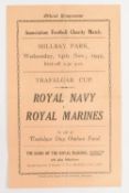 1945 Royal Navy v Royal Marines for the Trafalgar Cup in aid of the Trafalgar Day Orphan Fund,