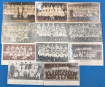 1908-1922 Wigan Rugby League Team Postcards Collection, a good early lot 10 unposted cards, one