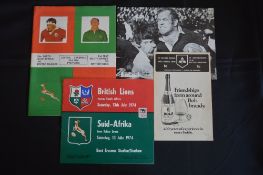 1974 British and I Lions in SA Test Rugby Programmes (4): Great lot: both the Baumgarten and the
