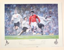 Breaking Through by Keith Fearon limited edition print featuring Ryan Giggs, No.83 of 495, signed by