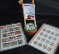 Limited Ed Signed Neil Jenkins Rugby Display and Two Sets of Large Rugby Cards (3): Charity wooden