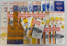 1950s/60s Leeds, Bradford Northern and Wakefield Trinity R League Programmes (c.60):