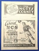 1946/47 1st match after WW2 Notts. County v Bournemouth Div. 3 (South) 31 August 1946; good. (1)