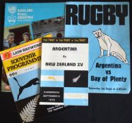 1979 Argentina in NZ Rugby Programmes (4): Two tests v the NZ XV plus v Bay of Plenty and