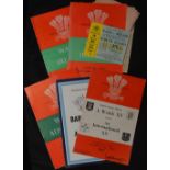 1957-59 Wales and Ireland and Other Special Rugby Programmes (5): At Cardiff 1957 and 59, and also v