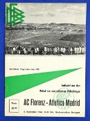 1962 European Cup Winners Cup final replay match programme AC Fiorentina v Atletico Madrid at