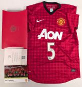 2013 Manchester United AON shirt (Premier League champions) signed by Rio Ferdinand with official