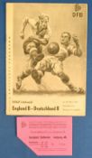 1953/54 Germany ‘B’ v England ‘B’ at Gelsenkirchen 24 March 1954 match programme also has match
