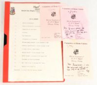 1993 British and I Lions Pre-Tour Preparations, Forms, Rules, Regulations etc: Folder of the minutes