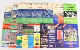 Rugby League Cup Final Programmes: to include 1951, 53, 56 to 64, 66, 69, 70, 72-75 and 79-83