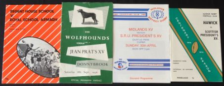1956-1989 Irish and Scottish Special Rugby Programmes (4): Wolfhounds v Jean Prat’s XV 56; Ulster