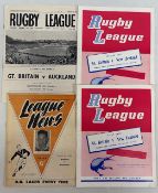 1958 and 62 GB in New Zealand Rugby League Programmes (4): 1st and 2nd tests plus v Auckland,