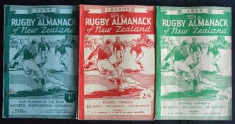 1935, 1944-45 and 1946 Rugby Almanack of New Zealand (3): Super lot, three early editions of the