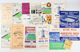 1957 Aston Villa FAC Winners at Wembley plus the cup run from the 3rd round onwards. Programmes