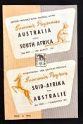 1961 S Africa v Australia 2nd Test Rugby Programme: From Port Elizabeth, neat 12pp example, VG