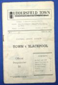 1946/47 1st match after WW2 Huddersfield Town v Blackpool Div. 1 31 August 1946, age wear, overall