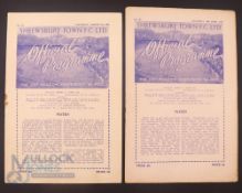 1950/51 Shrewsbury Town Div. 3 (N) home match programmes v Barrow (14 April), v Carlisle Utd (3