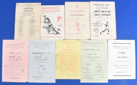 Rugby League County & District programmes 1951-1980 to include 1951 Lancashire v Yorkshire, 1958