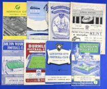 1958/59 Manchester United away match programmes Bolton Wanderers, Blackburn Rovers, Burnley,