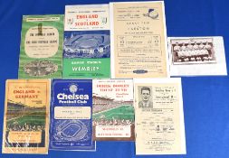 All the following have Manchester United players involved 1955 England v Scotland, 1954 Football
