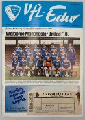 1979/80 VFL Bochum v Manchester United friendly, large match programme, 1 August 1979 plus match