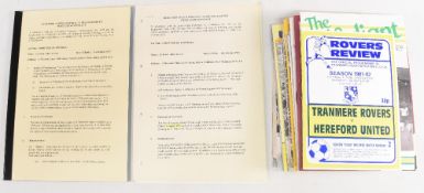 Two Graham Turner Hereford United FC manager signed contracts from 1995 and 1996 together with