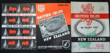 1959 British and I Lions Test Rugby Programmes (3): The 1st, 3rd and 4th NZ v Lions clashes on the