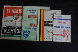 1971 British and I Lions in NZ Rugby Programmes (4): v NZ Maori (light tape), Wanganui/King Country,