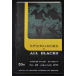 1976 in S Africa, 1st Test v New Zealand Rugby Programme: Super, packed 64pp A5 Durban issue, a