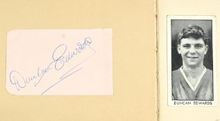 Autograph book from 1950s early 1960s with signatures of Manchester United players Ray Wood, Ian
