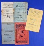 Selection of pre-war damaged, poor condition, but still interesting match programmes to include