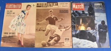 1958 Selection of magazines covering Manchester United to include January 1958 Football Monthly (