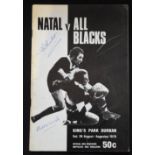 1976 in SA, Natal v NZ Rugby programme: Striking b/w action cover, chunky informative A5 example,