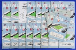 Collection of Aston Villa home match programmes 1949/50 Fulham/Wolves reserves double issue,