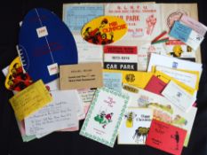 Assorted Rugby Ephemera (Qty): To inc function tickets, invites, FDC, business cards, stickers,