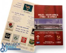 1964 and 1999 Wales and S Africa Interest Rugby Programmes (2): President’s XV v the Rest, inc