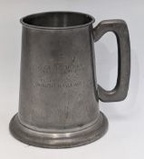 1971 Geoff Hurst Pewter Presentation Tankard - with a glass bottom England and West Ham with