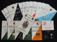 Some 1952-71 England Home Rugby Programmes (20): v Scotland (3), Ireland (3), Wales (2), France (5),