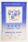 1955/56 Bury v Manchester United floodlit friendly at Gigg Lane, Bury 4 October 1955; good. (1)