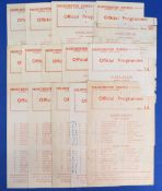 1956/57 Manchester United reserves home match programmes to include Chesterfield, Newcastle Utd,