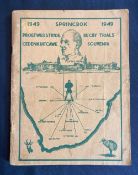 1949 Springbok Trials Rugby Preview Brochure: Amazing 124pp issue ahead of selection for the All
