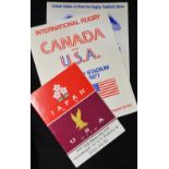 1977/1990 USA Abroad Rugby Programmes (3): Scarcer issues from the US visits to Canada (both USA and