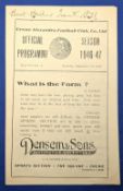 1946/47 1st home match after WW2 Crewe Alexandra v Hartlepools Utd Div. 3 (North) 7 September